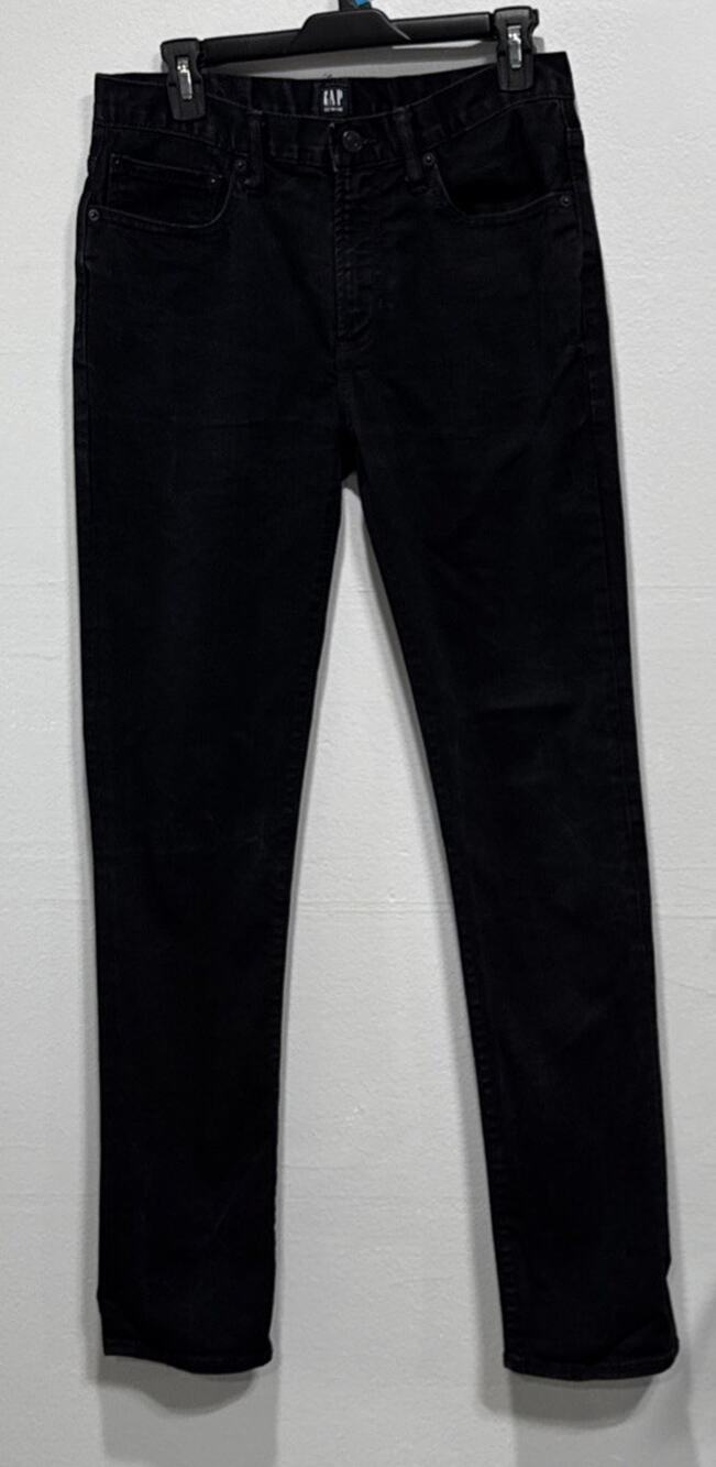 Gap Denim Men's Skinny Jeans 29x32 Tag (30x32 approximate) Black Casual Work